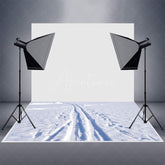 Aperturee - Aperturee Winter Messy Wheel Mark Field Scene Rubber Floor Mat