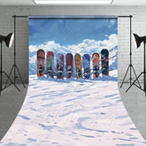 Aperturee - Aperturee Winter Mountain Snow Boards Sport Sweep Backdrop