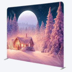 Aperturee - Aperturee Winter Night Cedar Forest Christmas Pillow Case Backdrop