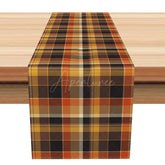 Aperturee - Aperturee Winter Plaid Table Runner with Classic Mixed Colors for Holiday and Christmas Farmhouse Table Decor