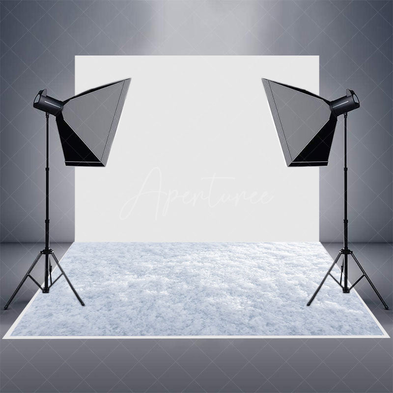 Aperturee - Aperturee Winter Pure White Soft Snowfield Rubber Floor Mat