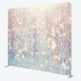 Aperturee - Aperturee Winter Snowflake Tension Fabric Backdrop Bokeh Light Photography Background Abstract Snow Decoration