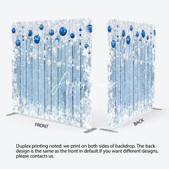 Aperturee - Aperturee Winter Snowflake Wood Christmas Pillow Case Backdrop