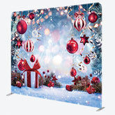 Aperturee - Aperturee Winter Snowy Bokeh Christmas Pillow Case Backdrop