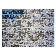 Aperturee - Aperturee Winter Snowy Brick Pavement Rubber Floor Backdrop