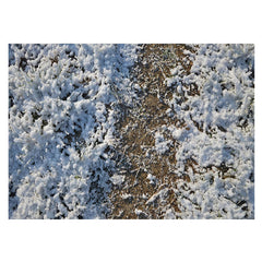 Aperturee - Aperturee Winter White Frosty Dirt Ground Rubber Floor Mat