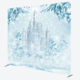 Aperturee - Aperturee Winter Wonderland Castle Tension Fabric Backdrop