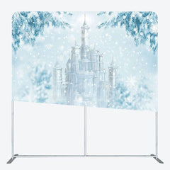 Aperturee - Aperturee Winter Wonderland Castle Tension Fabric Backdrop