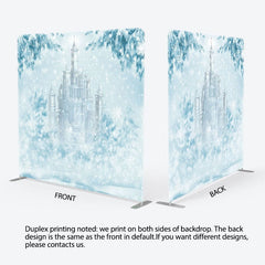 Aperturee - Aperturee Winter Wonderland Castle Tension Fabric Backdrop
