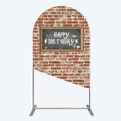 Aperturee Aperturee Wizard School Brick Wall Frame Birthday Arch Backdrop