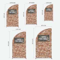 Aperturee Aperturee Wizard School Brick Wall Frame Birthday Half Moon Arch Backdrop