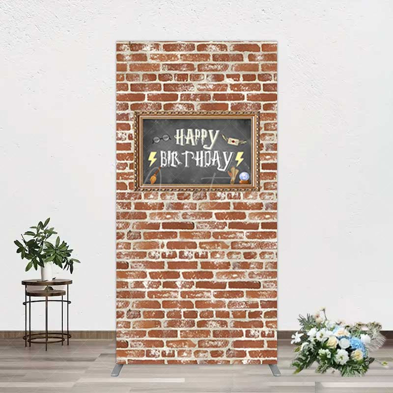 Aperturee Aperturee Wizard School Brick Wall Frame Birthday Rectangle Backdrop