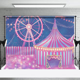 Aperturee - Aperturee Wonderful Amusement Park Cake Smash Photo Backdrop
