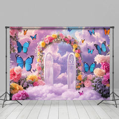 Aperturee - Aperturee Wonderland Gate Floral Butterfly Wedding Backdrop