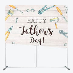 Aperturee - Aperturee Wood And Tools Fabric Backdrop Cover for Fathers Day