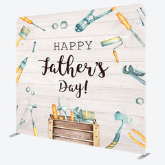 Aperturee - Aperturee Wood And Tools Fabric Backdrop Cover for Fathers Day