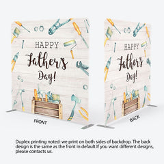 Aperturee - Aperturee Wood And Tools Fabric Backdrop Cover for Fathers Day