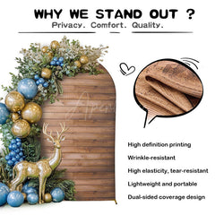 Aperturee - Aperturee Wood Arch Cover Spandex Stretch Fabric Backdrop