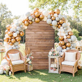 Aperturee - Aperturee Wood Arch Cover Spandex Stretch Fabric Backdrop