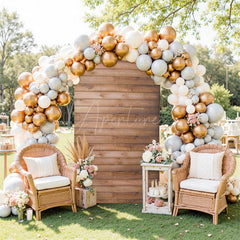 Aperturee - Aperturee Wood Arch Cover Spandex Stretch Fabric Backdrop