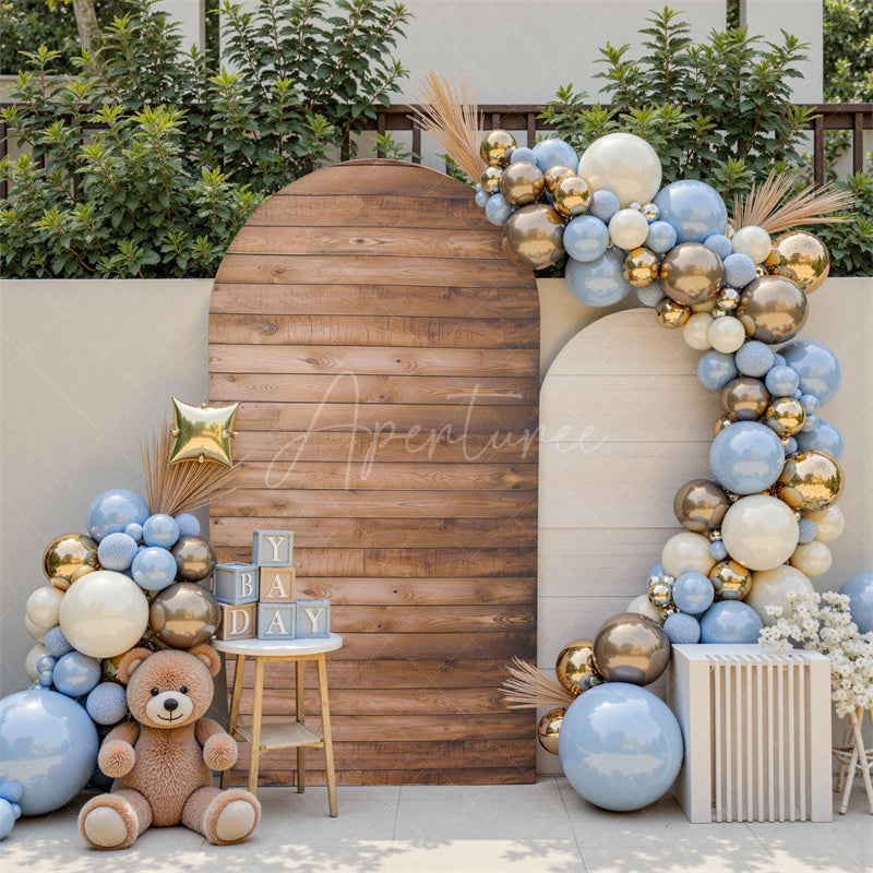 Aperturee - Aperturee Wood Arch Cover Spandex Stretch Fabric Backdrop