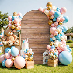 Aperturee - Aperturee Wood Arch Cover Spandex Stretch Fabric Backdrop