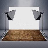 Aperturee - Aperturee Wood Brown Black Dots Rubber Floor Mat For Photo