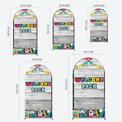 Aperturee - Aperturee Wood Classroon Welcome Back To School Arch Backdrop