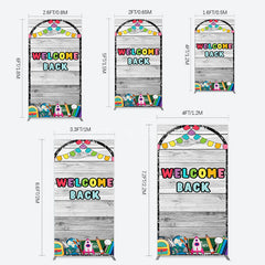Aperturee - Aperturee Wood Classroon Welcome Back To School Rectangle Backdrop