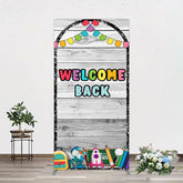 Aperturee - Aperturee Wood Classroon Welcome Back To School Rectangle Backdrop