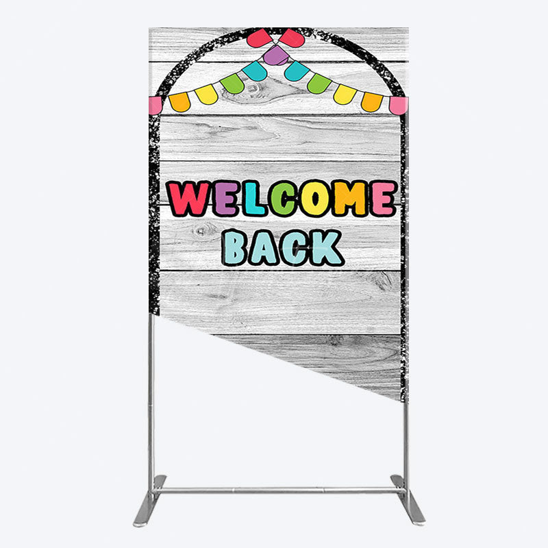 Aperturee - Aperturee Wood Classroon Welcome Back To School Rectangle Backdrop