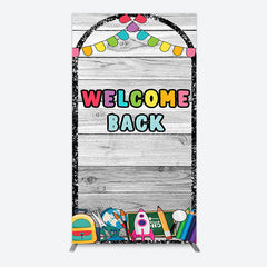 Aperturee - Aperturee Wood Classroon Welcome Back To School Rectangle Backdrop