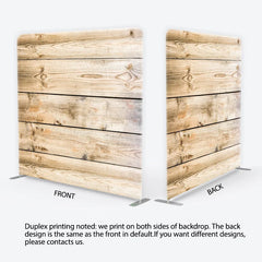 Aperturee - Aperturee Wood Plank Tension Fabric Backdrop Light Brown Natural Timber Texture Background