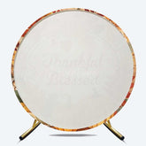 Aperturee Aperturee Wood Pumpkin Thankful Blessed Autumn Round Backdrop