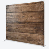 Aperturee - Aperturee Wood Wall Tension Fabric Backdrop Dark Brown Rustic Timber Texture Photography Background