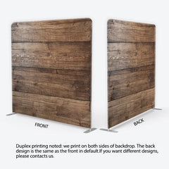 Aperturee - Aperturee Wood Wall Tension Fabric Backdrop Dark Brown Rustic Timber Texture Photography Background