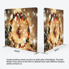 Aperturee - Aperturee Wooden Christmas Stocking Square Tension Backdrop