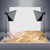 Aperturee - Aperturee Wooden Criss Crossing Floor Ground Rubber Floor Mat