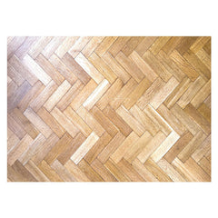 Aperturee - Aperturee Wooden Criss Crossing Floor Ground Rubber Floor Mat