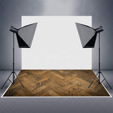 Aperturee - Aperturee Wooden Crossing Ground Pattern Dark Rubber Floor Mat