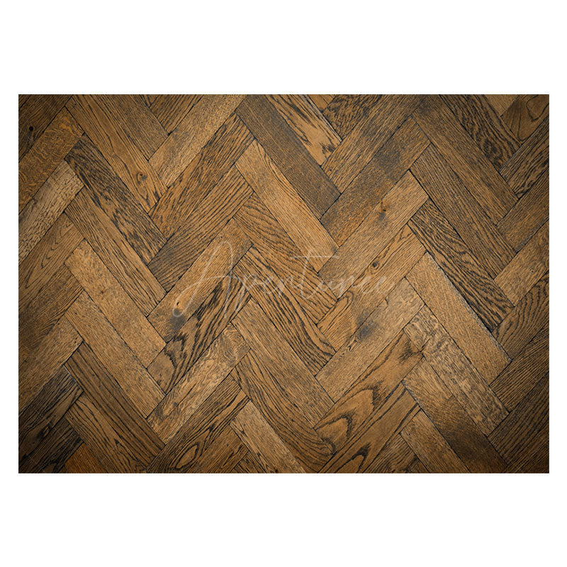 Aperturee - Aperturee Wooden Crossing Ground Pattern Dark Rubber Floor Mat