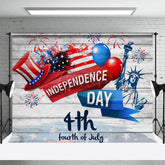Aperturee - Aperturee Wooden Independence Day Balloon Celebration Backdrop