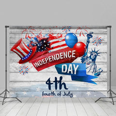 Aperturee - Aperturee Wooden Independence Day Balloon Celebration Backdrop