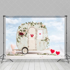 Aperturee - Aperturee Wooden Motorhome Blue Sky Valentines Day Backdrop