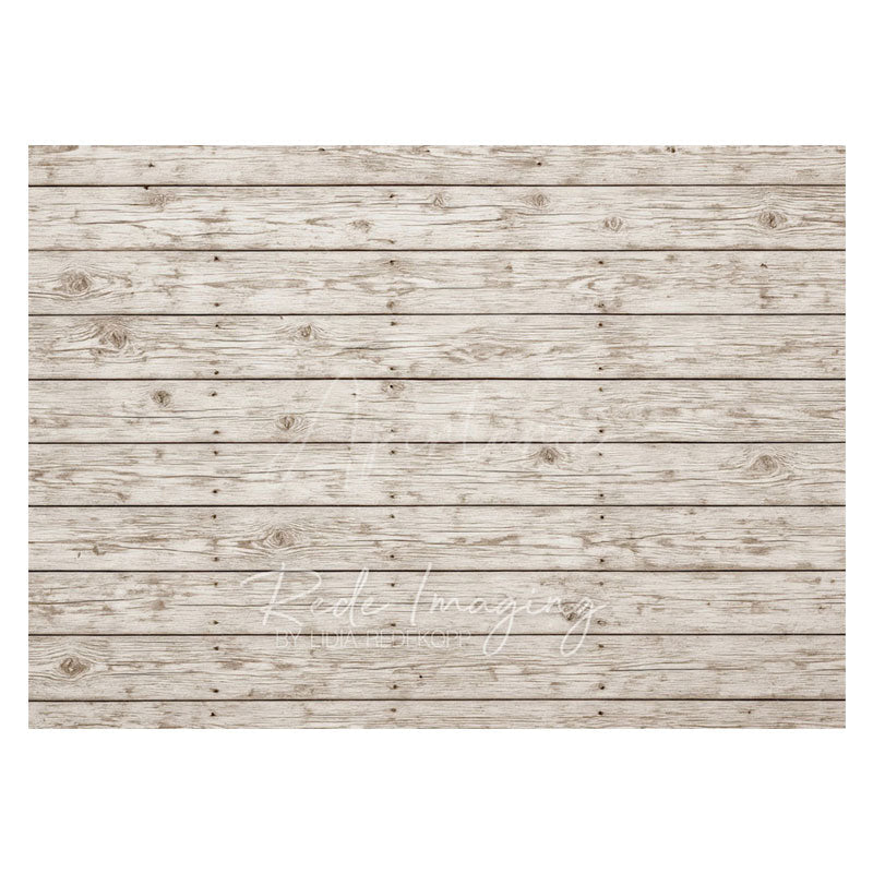 Aperturee - Aperturee Wooden Patterns White Rubber Floor Mat For Photo