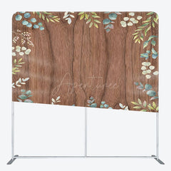 Aperturee - Aperturee Wooden Plants Sweet Wedding Square Tension Backdrop