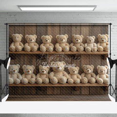 Aperturee - Aperturee Wooden Wall Shelves Teddy Bear Cake Smash Backdrop