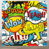 Aperturee - Aperturee Wow Yeah Comic Style Backdrop Cover For Party Decor