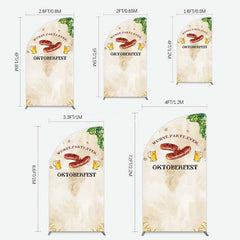 Aperturee Aperturee Wurst Party Ever Sausage Oktoberfest Half Moon Arch Backdrop