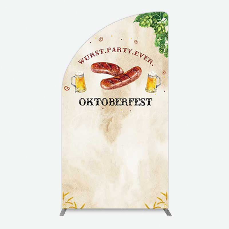 Aperturee Aperturee Wurst Party Ever Sausage Oktoberfest Half Moon Arch Backdrop